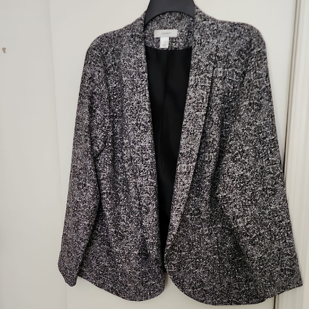 jc Banks Women's Black and White Tweed Jacket.